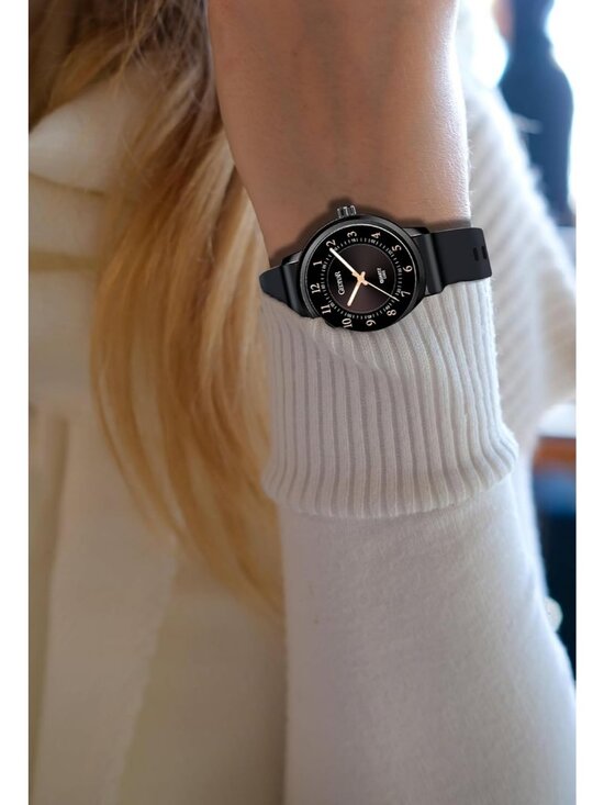 Women\'s All Black Analog Waterproof Solid Nurse Medical Professional Wrist Watch